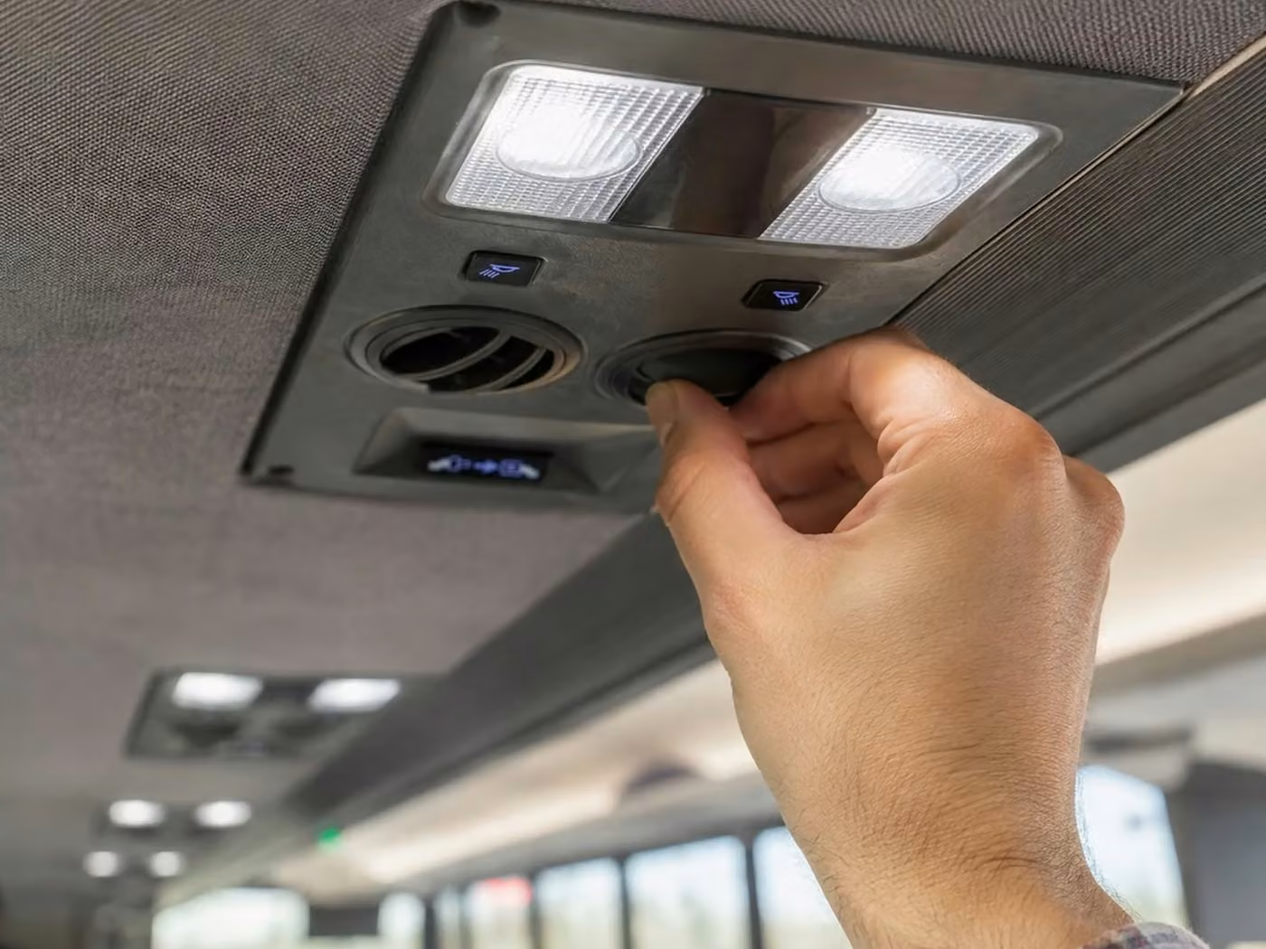 aiken 56 passenger charter bus air conditioning