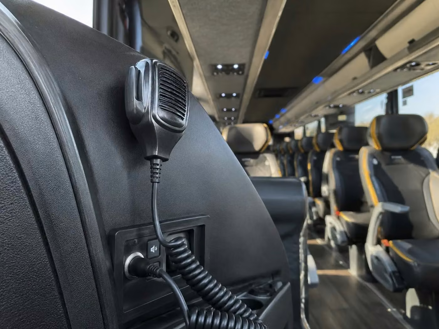 aiken 56 passenger charter bus pa system