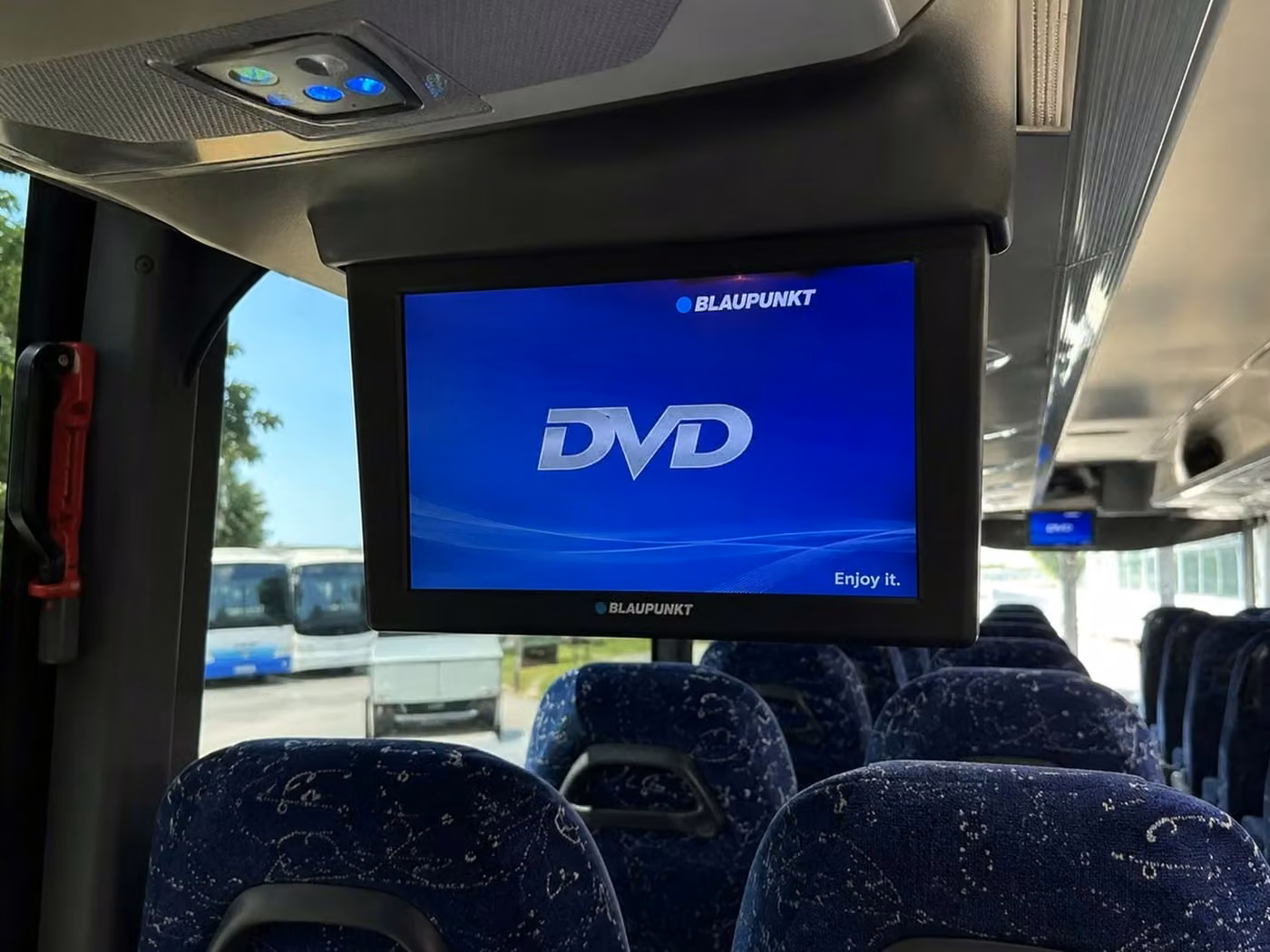 aiken 56 passenger charter bus tvs