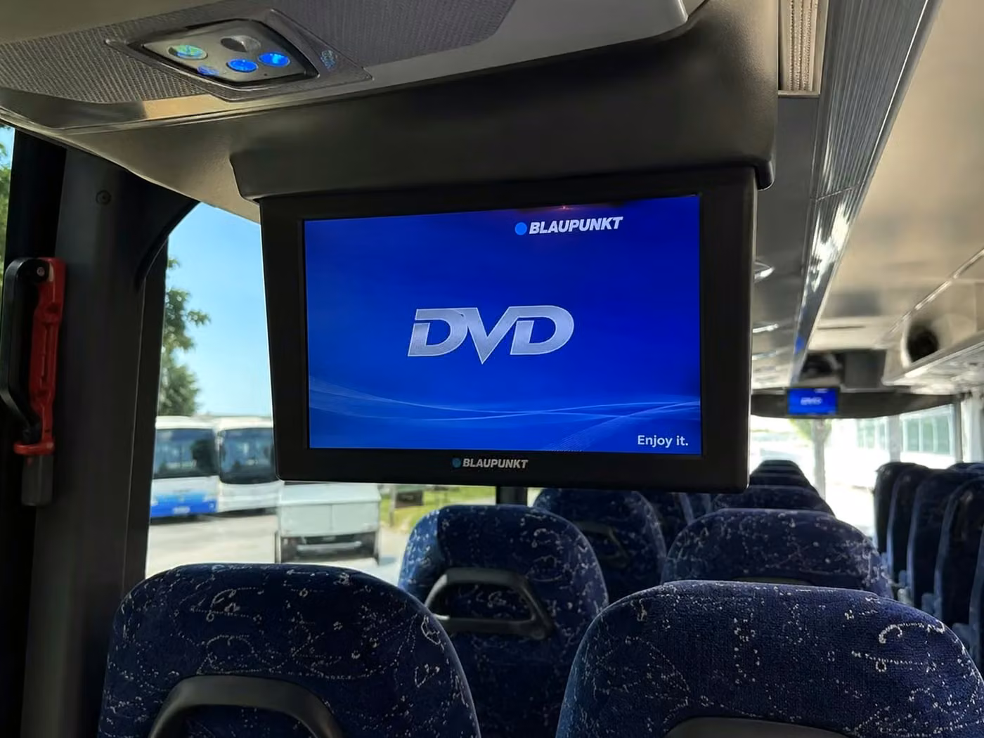 aiken charter bus tv monitors